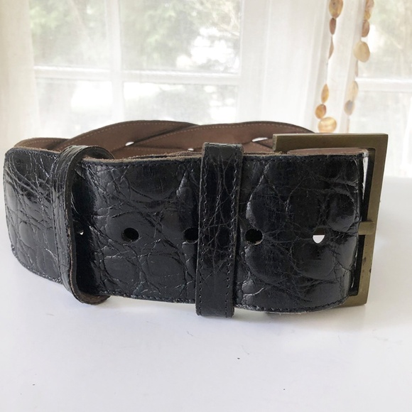 Vintage Johnny Farah women's belt, Crocodile / L - Picture 4 of 6